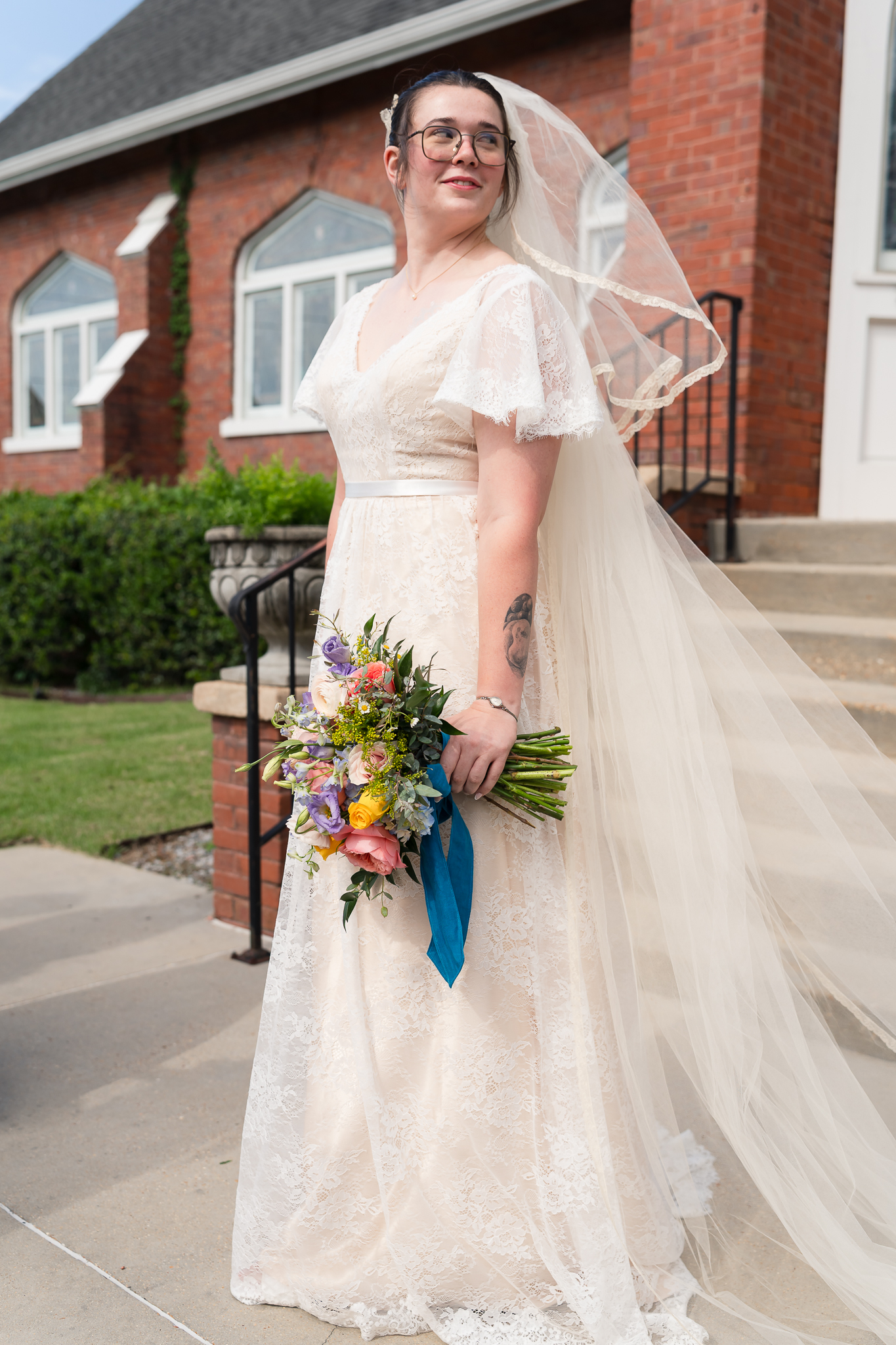 Bride posing for wedding photography